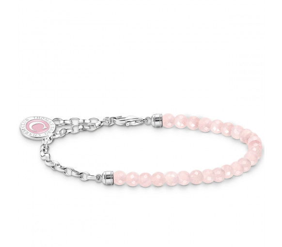 Helen Kirchhofer - Thomas Sabo Member Charm Armband mit Rosenquarz Beads und Charmista Coin Silber - A2130-067-9