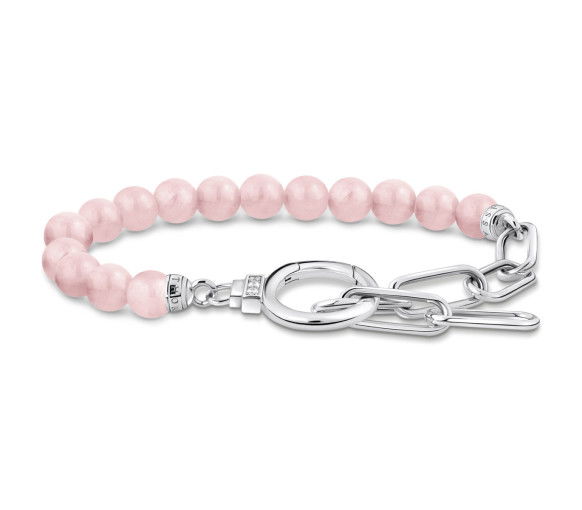Helen Kirchhofer - Thomas Sabo Armband mit rosa Beads und Gliederelementen Silber - A2134-035-9-L19V
