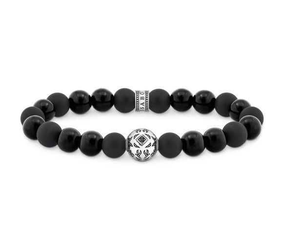 Helen Kirchhofer - Thomas Sabo Beads Armband aus Obsidian Silber geschwärzt - A2145-705-11