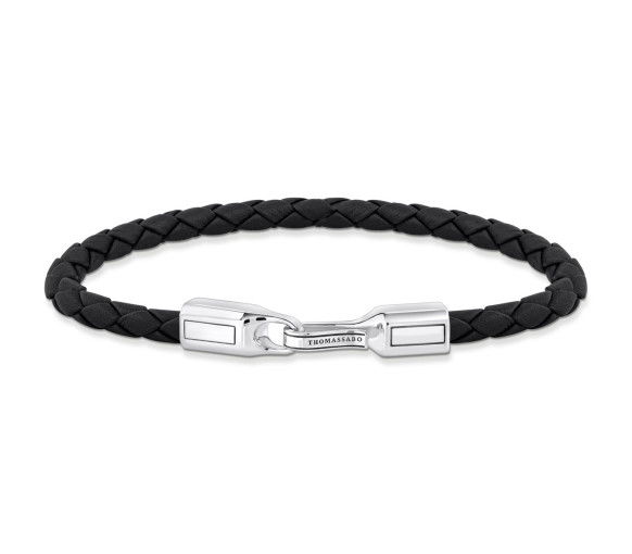 Helen Kirchhofer - Thomas Sabo Lederarmband in Schwarz Silber - A2149-682-11