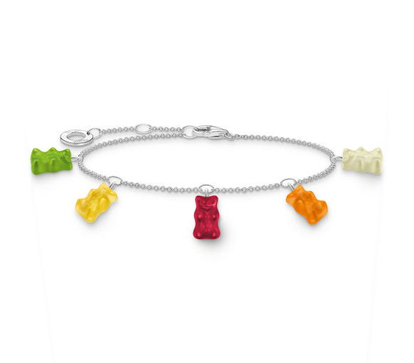 Helen Kirchhofer - Thomas Sabo Armband mit 5 bunten Goldbären Silber - A2152-017-7-L19V