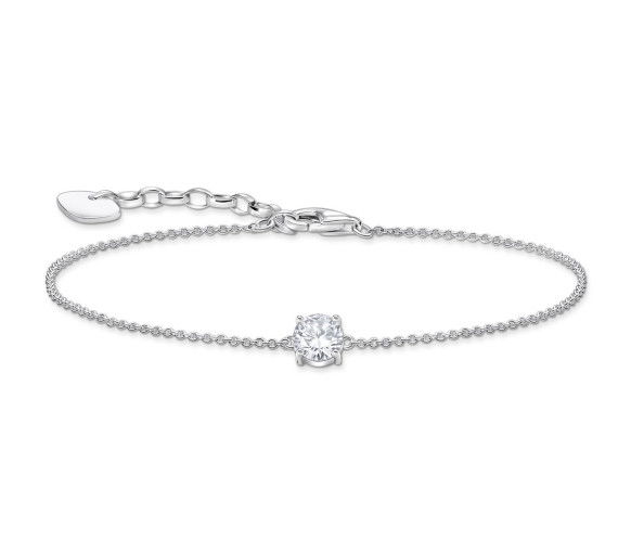 Helen Kirchhofer - Thomas Sabo Armband mit weissem Zirkonia Anhänger Silber - A2156-051-14-L19V