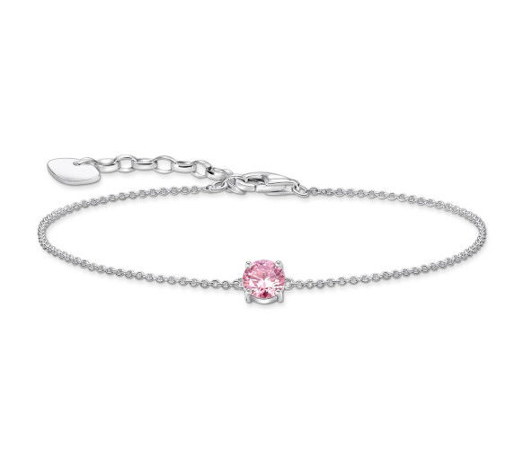 Helen Kirchhofer - Thomas Sabo Armband mit pinkfarbenem Zirkonia Anhänger Silber - A2156-051-9-L19V