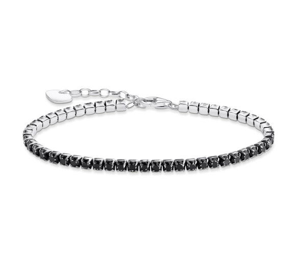 Helen Kirchhofer - Thomas Sabo Bracelet de tennis en argent avec zircon noir - A2167-643-11