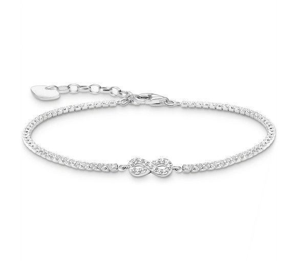 Helen Kirchhofer - Thomas Sabo Bracelet tennis Infinity avec pierres blanches en argent - A2176-051-14-L19V