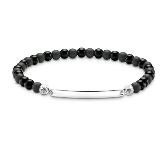 Thomas Sabo Gravierbares Armband mit Obsidian Beads - A2179-023-11