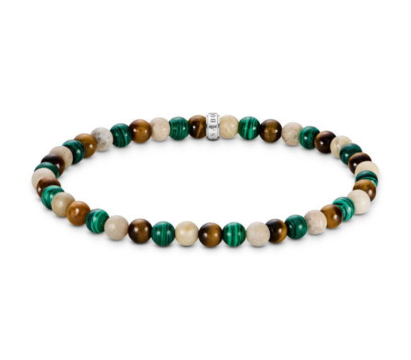 Helen Kirchhofer - Thomas Sabo Bracelets beads dans les tons de terre et de vert - A2183-468-7