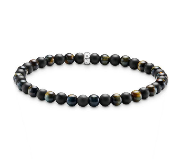 Helen Kirchhofer - Thomas Sabo Bracelet talisman avec obsidienne et œil de tigre - A2183-806-7