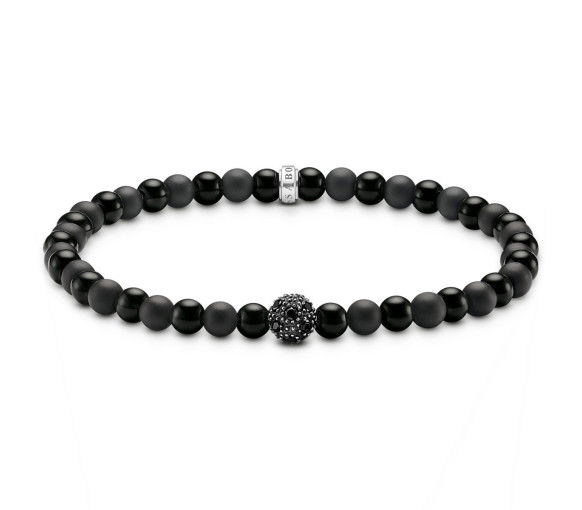 Helen Kirchhofer - Thomas Sabo Bracelet talisman énergie positive en obsidienne - A2184-705-11