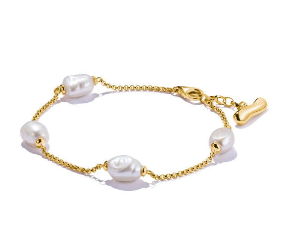 Helen Kirchhofer - Thomas Sabo Armband mit Perlen Natural Beauty vergoldet - A2189-430-14-L19V