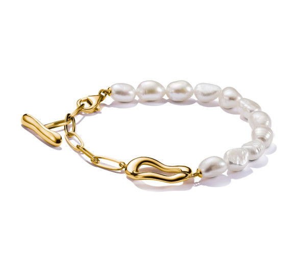 Helen Kirchhofer - Thomas Sabo Bracelet de perles Natural Beauty doré - A2190-430-14-L19V