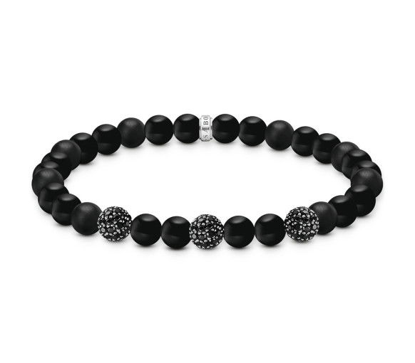 Helen Kirchhofer - Thomas Sabo Armband Obsidian und Zirkonia schwarz - A2195-705-11