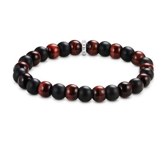 Helen Kirchhofer - Thomas Sabo Bracelets obsidienne et œil de tigre rouge - A2196-806-7