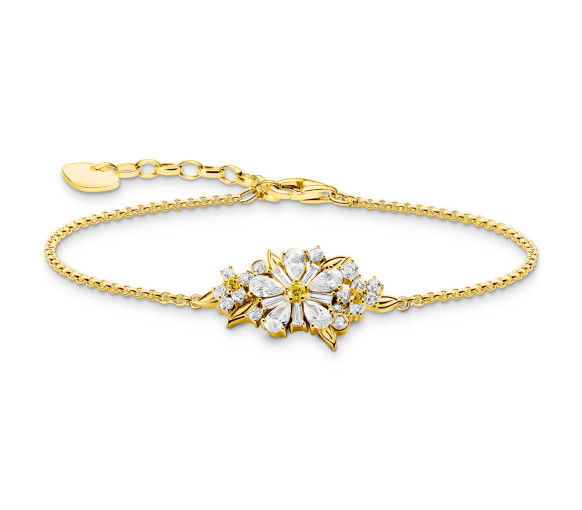 Helen Kirchhofer - Thomas Sabo Bracelets fleur Lovely Daisy avec pierres plaquées or - A2201-414-4-L19v