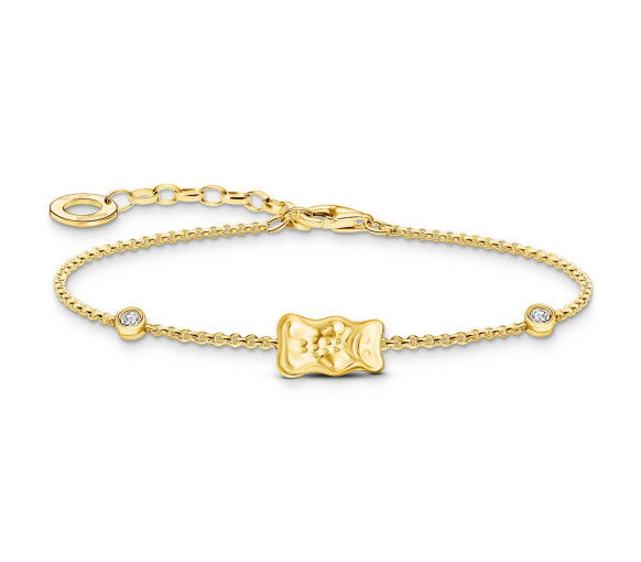 Helen Kirchhofer - Thomas Sabo Bracelets avec Ours d'Or HARIBO et pierres plaqués or - A2203-414-39-L19V