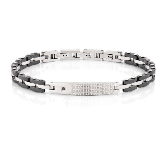 Helen Kirchhofer - Amen Steel Ceramic & Diamond Armband - ACBR1379