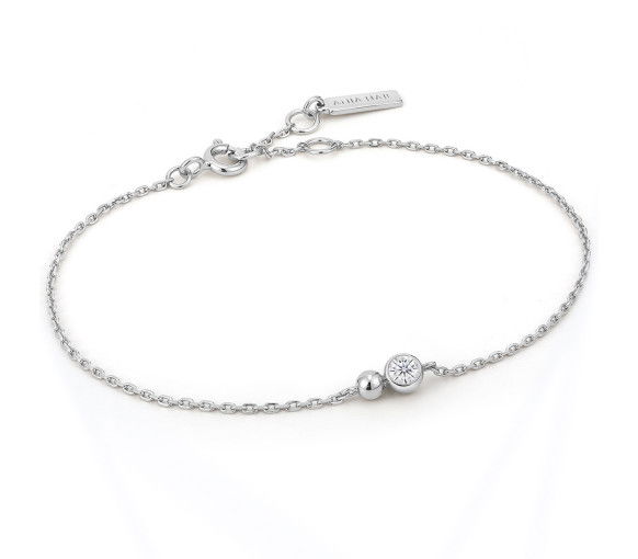 Helen Kirchhofer - Ania Haie Silver Orb Sparkle Chain Armband - B045-01H-CZ