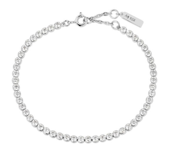 Ania Haie Silver Row Bezel Set Armband - B058-06H