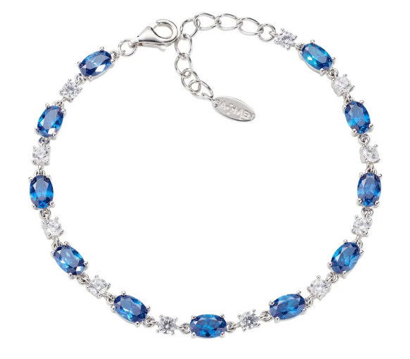 Amen Oval Cut Tennis Armband - BT2OVBBLBZ16