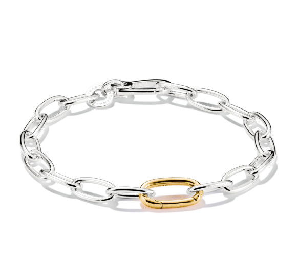 Helen Kirchhofer - Thomas Sabo Charm-Armband Bicolor mit einem Connect Link Silber - C1204-413-7