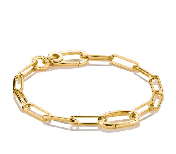 Helen Kirchhofer - Thomas Sabo Bracelet Charm Paperclip avec un Connect Link plaqué or - C1205-413-39