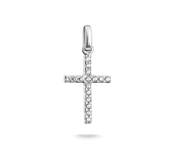 Helen Kirchhofer - Thomas Sabo Charm-Anhänger Kreuz mit Steinen Connect Silber - CC1203-051-14