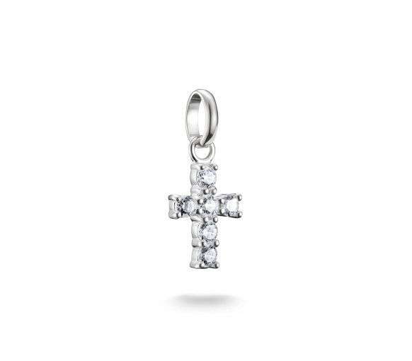 Helen Kirchhofer - Thomas Sabo Charm-Anhänger Kreuz mit weissen Steinen Connect Silber - CC1206-051-14