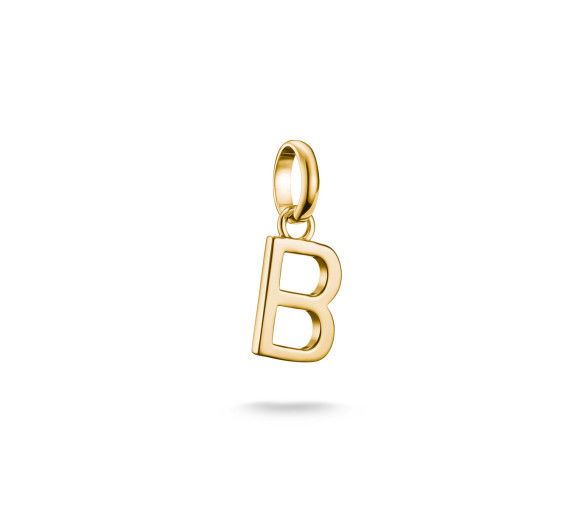 Helen Kirchhofer - Thomas Sabo Pendentif Charm lettre B Connect plaqué or - CC1208-413-39