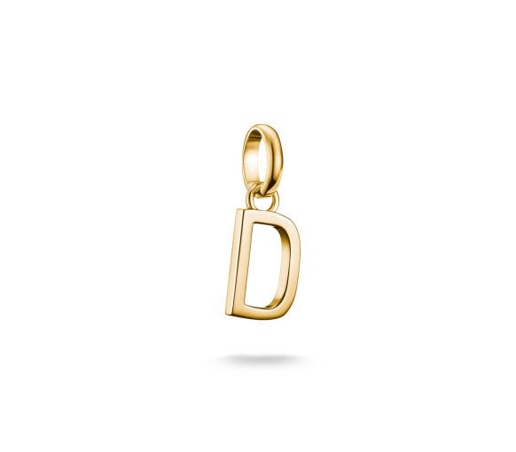 Helen Kirchhofer - Thomas Sabo Pendentif Charm lettre D Connect plaqué or - CC1210-413-39