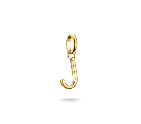 Helen Kirchhofer - Thomas Sabo Pendentif Charm lettre J Connect plaqué or - CC1216-413-39