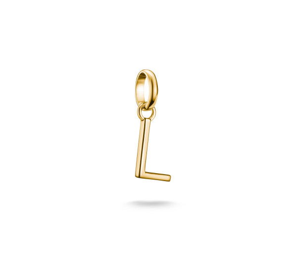 Helen Kirchhofer - Thomas Sabo Pendentif Charm lettre L Connect plaqué or - CC1218-413-39