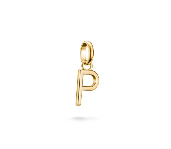 Helen Kirchhofer - Thomas Sabo Pendentif Charm lettre P Connect plaqué or - CC1222-413-39