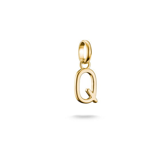 Helen Kirchhofer - Thomas Sabo Pendentif Charm lettre Q Connect plaqué or - CC1223-413-39
