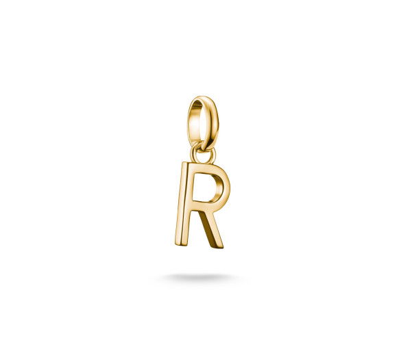Helen Kirchhofer - Thomas Sabo Pendentif Charm lettre R Connect plaqué or - CC1224-413-39
