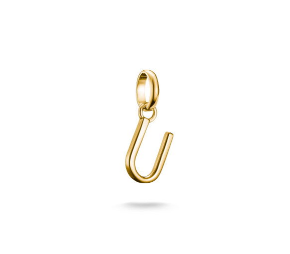 Helen Kirchhofer - Thomas Sabo Pendentif Charm lettre U Connect plaqué or - CC1227-413-39