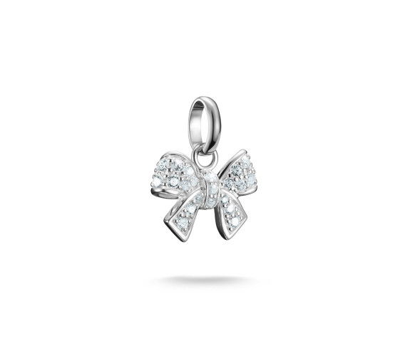 Helen Kirchhofer - Thomas Sabo Pendentif Charm nœud avec pierres blanches Connect argent - CC1235-051-14