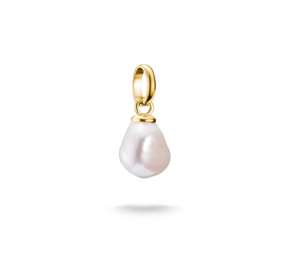 Helen Kirchhofer - Thomas Sabo Pendentif Charm perle d’eau douce Connect plaqué or - CC1282-430-14