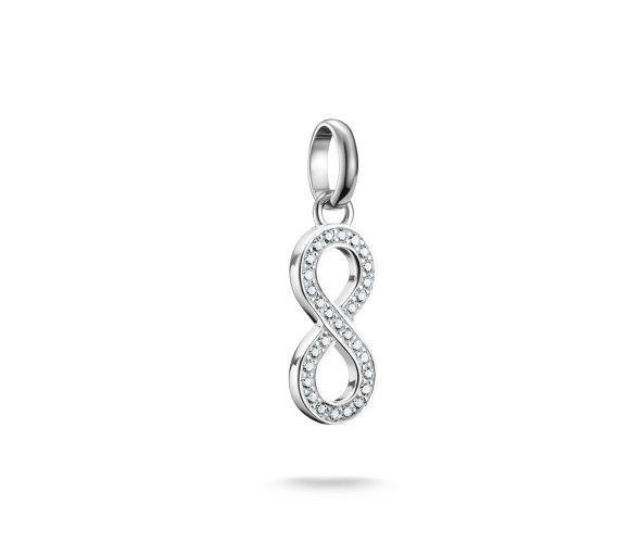 Helen Kirchhofer - Thomas Sabo Pendentif Charm symbole infini avec pierres blanches Connect argent - CC1284-051-14