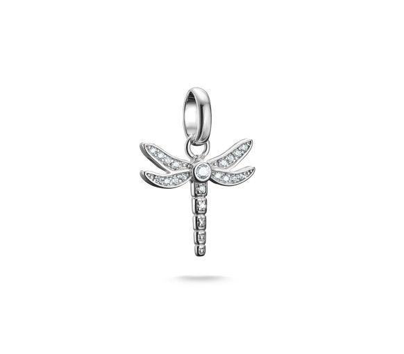 Helen Kirchhofer - Thomas Sabo Pendentif Charm libellule avec pierres blanches Connect argent - CC1285-051-14