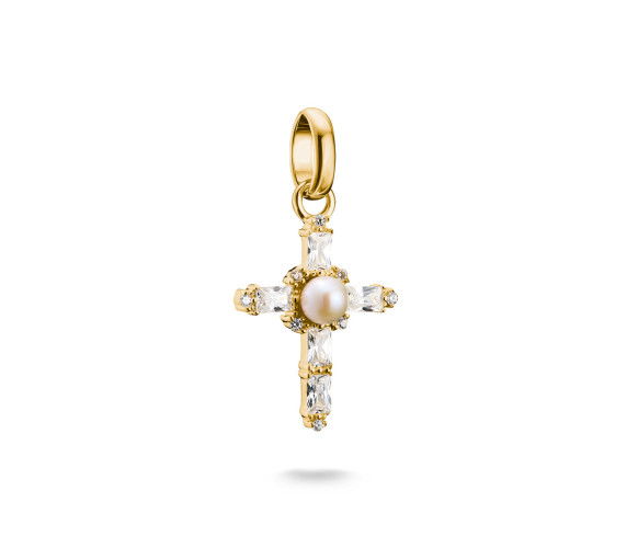 Helen Kirchhofer - Thomas Sabo Charm-Anhänger Vintage Kreuz Connect vergoldet - CC1287-445-14