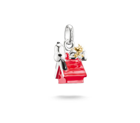 Helen Kirchhofer - Thomas Sabo Pendentif Charm Snoopy & Woodstock sur la niche PEANUTS Connect Plaqué or 18 carats - CC1305-427-10