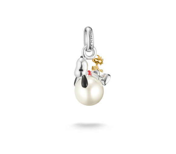 Helen Kirchhofer - Thomas Sabo Charm-Anhänger mit Perle Snoopy & Woodstock Santa Edition PEANUTS Connect 18k Vergoldung - CC1308-427-14