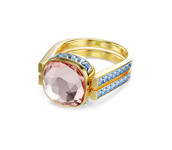 Helen Kirchhofer - Swarovski Anello Chroma Taglio Cushion Multicolore Placcato color oro