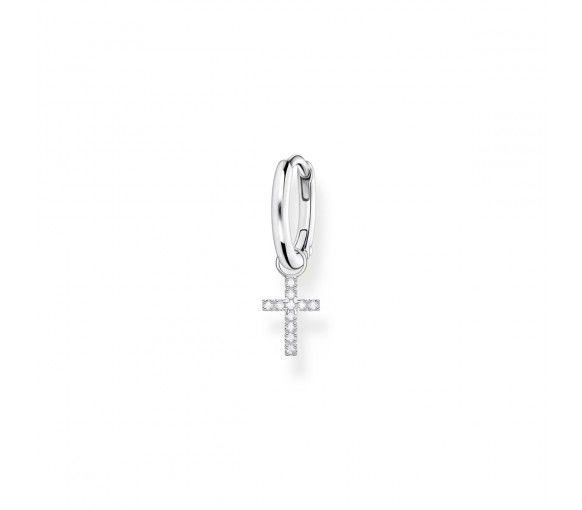 Helen Kirchhofer - Thomas Sabo Einzel Creole mit Kreuz Anhänger Silber - CR709-051-14