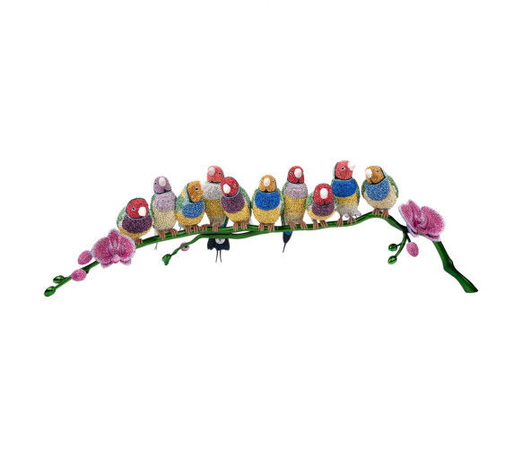 Helen Kirchhofer - Swarovski Crystal Myriad Gouldian Finches - 5677659