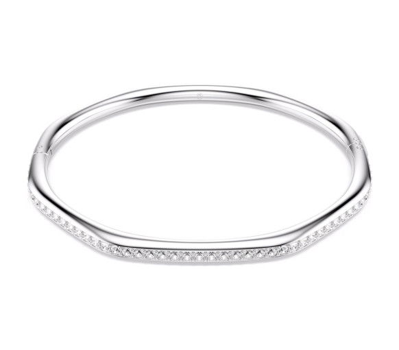 Helen Kirchhofer - Swarovski Dextera Bangle Octagon shape Round cut White Rhodium plated