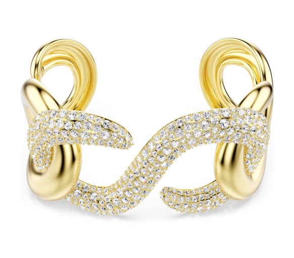Helen Kirchhofer - Swarovski Dextera Cuff Round cut White Gold tone plated