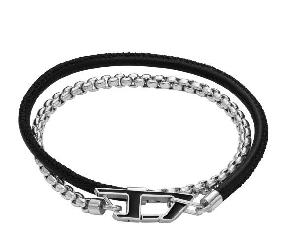 Helen Kirchhofer - Diesel Leather Steel Armband - DX1472040