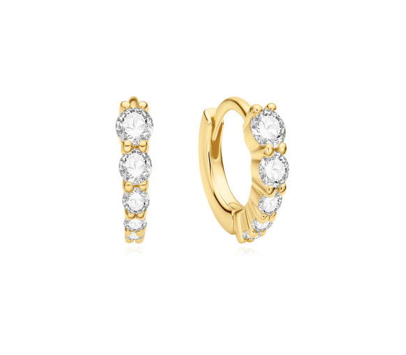 Ania Haie Gold Graduated Sparkle Huggie Ohrringe - E075-03G