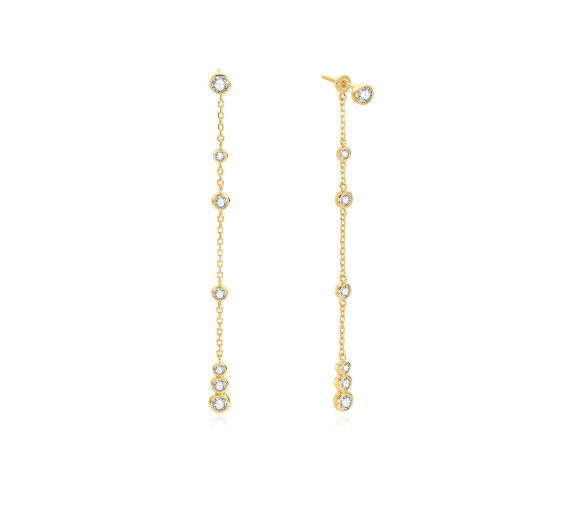 Ania Haie Gold Cascade Station Drop Ohrstecker - E075-12G